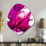 Ancient Mystery In Viva Magenta II - Asymmetric Metal Wall Art