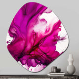 Ancient Mystery In Viva Magenta II - Asymmetric Metal Wall Art