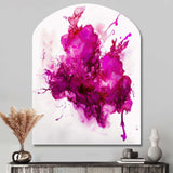 Viva Magenta Secret Wispers III - Asymmetric Metal Wall Art