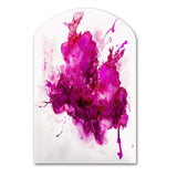 Viva Magenta Secret Wispers III - Asymmetric Metal Wall Art