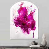 Viva Magenta Secret Wispers III - Asymmetric Metal Wall Art