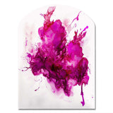 Viva Magenta Secret Wispers III - Asymmetric Metal Wall Art