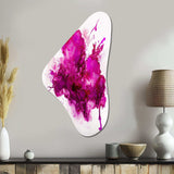 Viva Magenta Secret Wispers III - Asymmetric Metal Wall Art