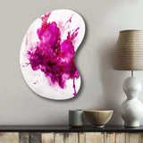 Viva Magenta Secret Wispers III - Asymmetric Metal Wall Art