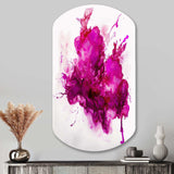 Viva Magenta Secret Wispers III - Asymmetric Metal Wall Art