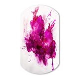 Viva Magenta Secret Wispers III - Asymmetric Metal Wall Art