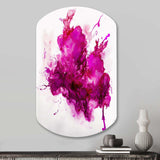 Viva Magenta Secret Wispers III - Asymmetric Metal Wall Art