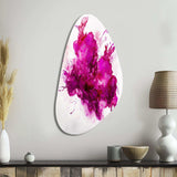 Viva Magenta Secret Wispers III - Asymmetric Metal Wall Art