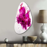 Viva Magenta Secret Wispers III - Asymmetric Metal Wall Art