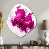 Viva Magenta Secret Wispers III - Asymmetric Metal Wall Art