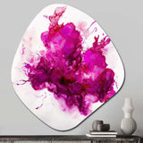 Viva Magenta Secret Wispers III - Asymmetric Metal Wall Art