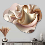 Subtle Sophistication In Exquisite Pink And Gold II - Asymmetric Metal Wall Art