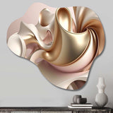 Subtle Sophistication In Exquisite Pink And Gold II - Asymmetric Metal Wall Art