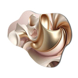 Subtle Sophistication In Exquisite Pink And Gold II - Asymmetric Metal Wall Art