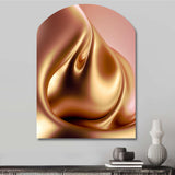 Subtle Sophistication In Exquisite Pink And Gold III - Asymmetric Metal Wall Art