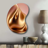 Subtle Sophistication In Exquisite Pink And Gold III - Asymmetric Metal Wall Art