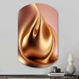 Subtle Sophistication In Exquisite Pink And Gold III - Asymmetric Metal Wall Art