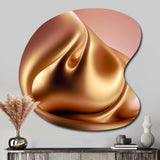 Subtle Sophistication In Exquisite Pink And Gold III - Asymmetric Metal Wall Art