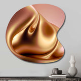 Subtle Sophistication In Exquisite Pink And Gold III - Asymmetric Metal Wall Art