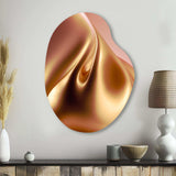 Subtle Sophistication In Exquisite Pink And Gold III - Asymmetric Metal Wall Art