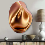 Subtle Sophistication In Exquisite Pink And Gold III - Asymmetric Metal Wall Art