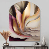 Subtle Sophistication In Exquisite Pink And Gold V - Asymmetric Metal Wall Art