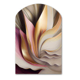 Subtle Sophistication In Exquisite Pink And Gold V - Asymmetric Metal Wall Art