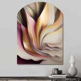 Subtle Sophistication In Exquisite Pink And Gold V - Asymmetric Metal Wall Art