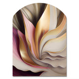 Subtle Sophistication In Exquisite Pink And Gold V - Asymmetric Metal Wall Art