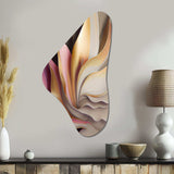 Subtle Sophistication In Exquisite Pink And Gold V - Asymmetric Metal Wall Art