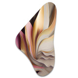 Subtle Sophistication In Exquisite Pink And Gold V - Asymmetric Metal Wall Art