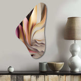 Subtle Sophistication In Exquisite Pink And Gold V - Asymmetric Metal Wall Art