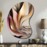 Subtle Sophistication In Exquisite Pink And Gold V - Asymmetric Metal Wall Art