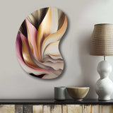 Subtle Sophistication In Exquisite Pink And Gold V - Asymmetric Metal Wall Art