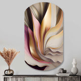 Subtle Sophistication In Exquisite Pink And Gold V - Asymmetric Metal Wall Art