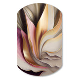 Subtle Sophistication In Exquisite Pink And Gold V - Asymmetric Metal Wall Art