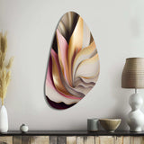 Subtle Sophistication In Exquisite Pink And Gold V - Asymmetric Metal Wall Art