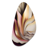 Subtle Sophistication In Exquisite Pink And Gold V - Asymmetric Metal Wall Art