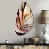 Subtle Sophistication In Exquisite Pink And Gold V - Asymmetric Metal Wall Art