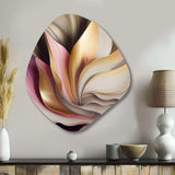 Subtle Sophistication In Exquisite Pink And Gold V - Asymmetric Metal Wall Art