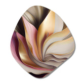 Subtle Sophistication In Exquisite Pink And Gold V - Asymmetric Metal Wall Art