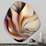 Subtle Sophistication In Exquisite Pink And Gold V - Asymmetric Metal Wall Art