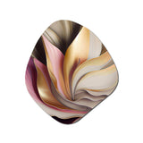 Subtle Sophistication In Exquisite Pink And Gold V - Asymmetric Metal Wall Art