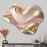 Subtle Sophistication In Exquisite Pink And Gold VI - Asymmetric Metal Wall Art