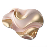 Subtle Sophistication In Exquisite Pink And Gold VI - Asymmetric Metal Wall Art