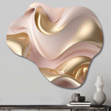 Subtle Sophistication In Exquisite Pink And Gold VI - Asymmetric Metal Wall Art