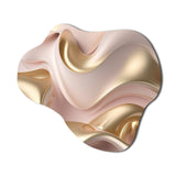 Subtle Sophistication In Exquisite Pink And Gold VI - Asymmetric Metal Wall Art