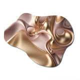 Subtle Sophistication In Exquisite Pink And Gold X - Asymmetric Metal Wall Art