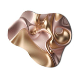 Subtle Sophistication In Exquisite Pink And Gold X - Asymmetric Metal Wall Art