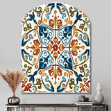 Mediterranean Tiles In Retro Blue III - Asymmetric Metal Wall Art